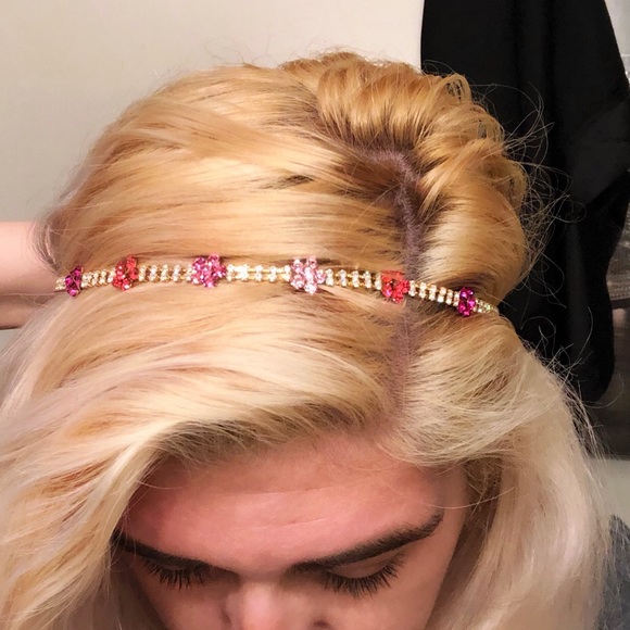 Lariat crystal flower headband/ necklace - Picture 4 of 6